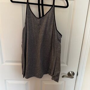 Athleta Black Asymmetrical Relaxed Tank Top